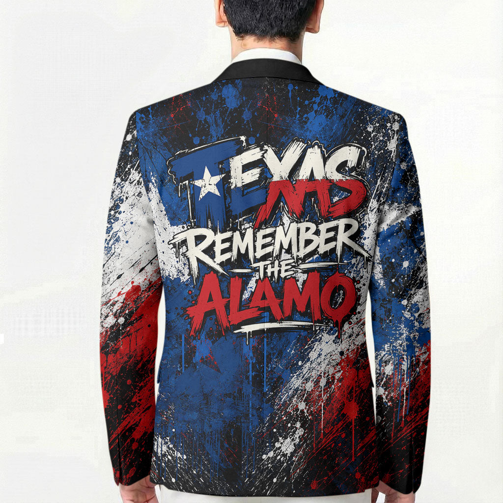 Texas Remember The Alamo Blazer Distressed Splatter Paint Texan Pride