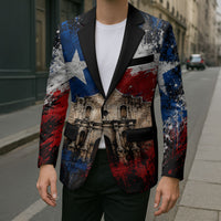 Texas Remember The Alamo Blazer Distressed Splatter Paint Texan Pride