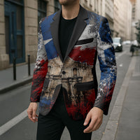 Texas Remember The Alamo Blazer Distressed Splatter Paint Texan Pride