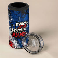Texas Remember The Alamo 4 in 1 Can Cooler Tumbler Distressed Splatter Paint Texan Pride