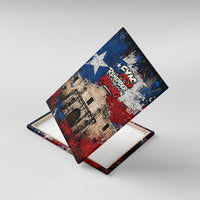 Texas Remember The Alamo Canvas Wall Art Distressed Splatter Paint Texan Pride