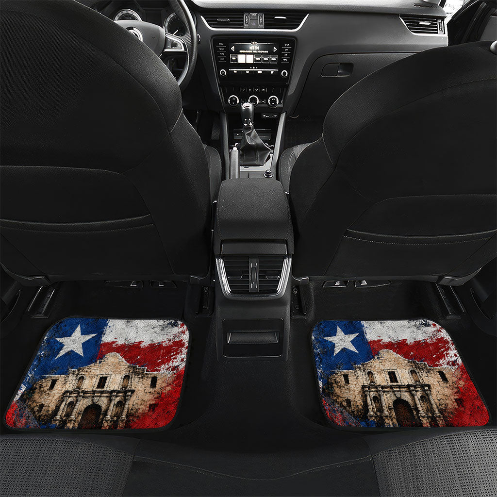 Texas Remember The Alamo Car Mats Distressed Splatter Paint Texan Pride