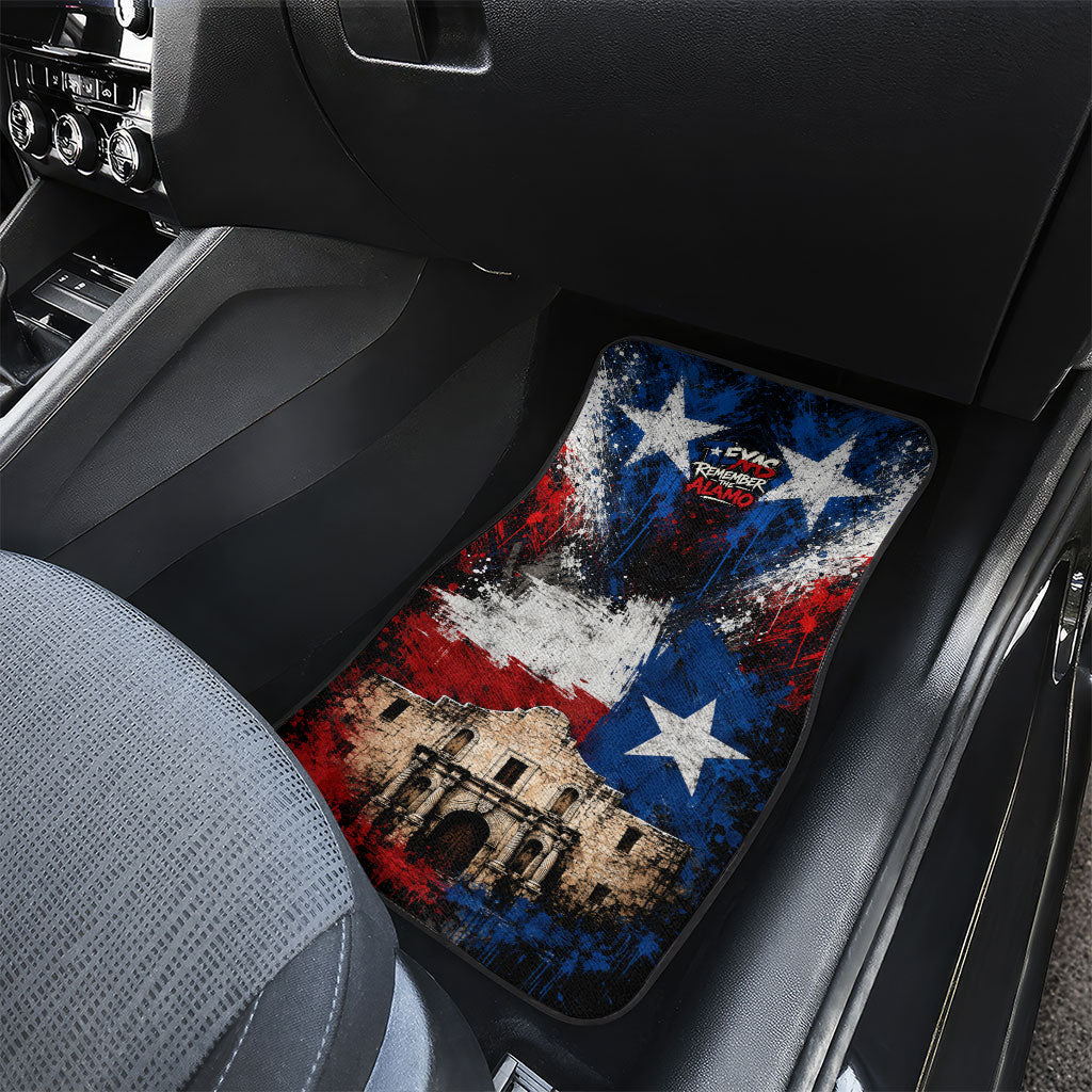 Texas Remember The Alamo Car Mats Distressed Splatter Paint Texan Pride