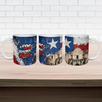 Texas Remember The Alamo Ceramic Mug Distressed Splatter Paint Texan Pride