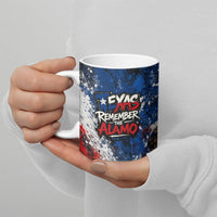 Texas Remember The Alamo Ceramic Mug Distressed Splatter Paint Texan Pride