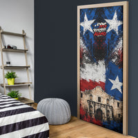 Texas Remember The Alamo Door Cover Distressed Splatter Paint Texan Pride