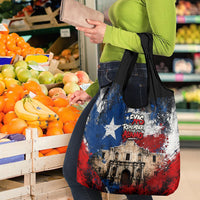 Texas Remember The Alamo Grocery Bag Distressed Splatter Paint Texan Pride