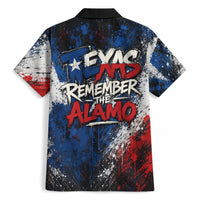 Texas Remember The Alamo Hawaiian Shirt Distressed Splatter Paint Texan Pride