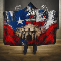 Texas Remember The Alamo Hooded Blanket Distressed Splatter Paint Texan Pride