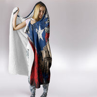 Texas Remember The Alamo Hooded Blanket Distressed Splatter Paint Texan Pride