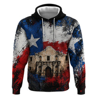 Texas Remember The Alamo Hoodie Distressed Splatter Paint Texan Pride
