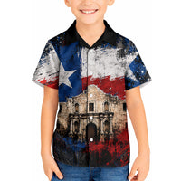 Texas Remember The Alamo Kid Hawaiian Shirt Distressed Splatter Paint Texan Pride