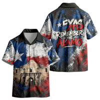 Texas Remember The Alamo Kid Hawaiian Shirt Distressed Splatter Paint Texan Pride