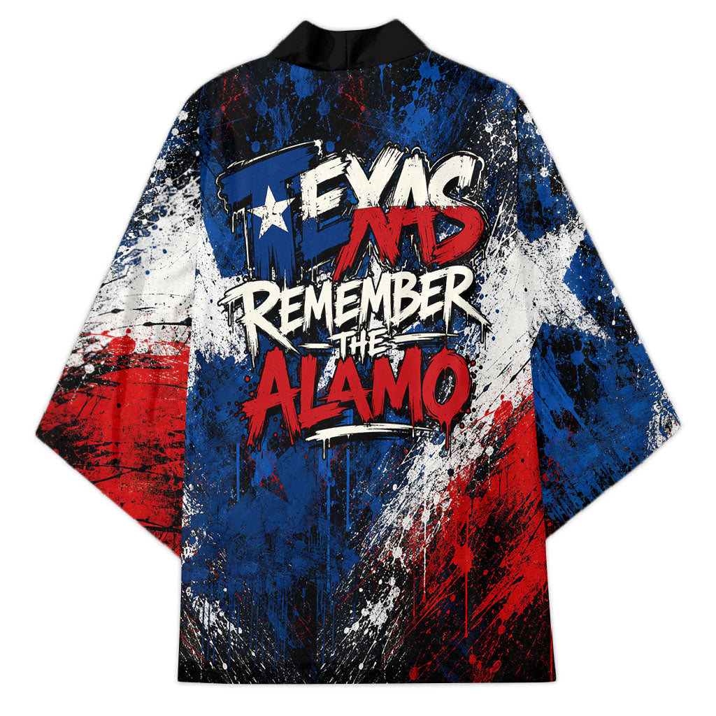 Texas Remember The Alamo Kimono Distressed Splatter Paint Texan Pride