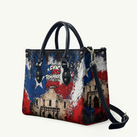 Texas Remember The Alamo Leather Bag Distressed Splatter Paint Texan Pride