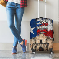 Texas Remember The Alamo Luggage Cover Distressed Splatter Paint Texan Pride