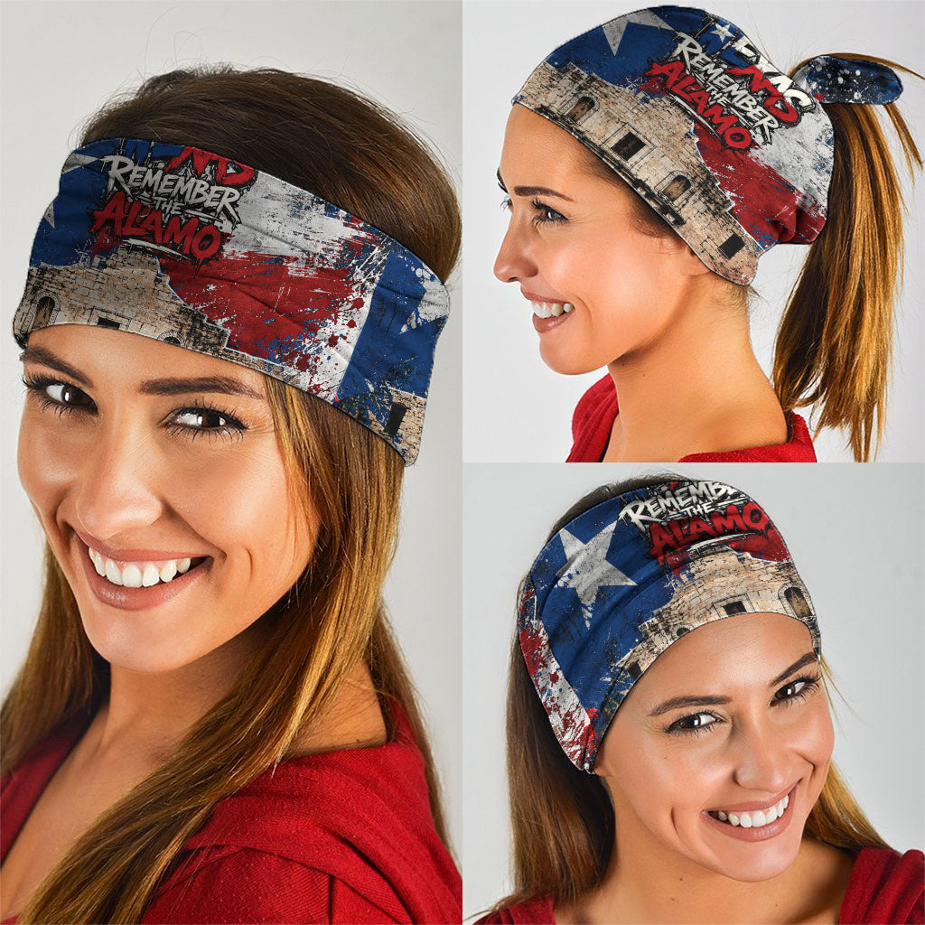 Texas Remember The Alamo Neck Gaiter Distressed Splatter Paint Texan Pride