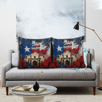 Texas Remember The Alamo Pillow Cover Distressed Splatter Paint Texan Pride