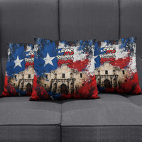 Texas Remember The Alamo Pillow Cover Distressed Splatter Paint Texan Pride