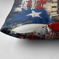 Texas Remember The Alamo Pillow Cover Distressed Splatter Paint Texan Pride