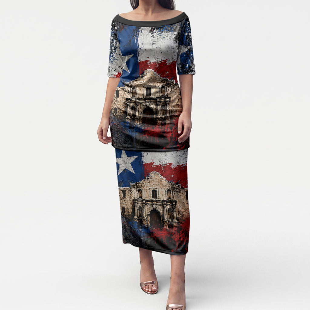 Texas Remember The Alamo Puletasi Distressed Splatter Paint Texan Pride