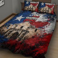 Texas Remember The Alamo Quilt Bed Set Distressed Splatter Paint Texan Pride