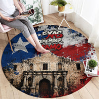 Texas Remember The Alamo Round Carpet Distressed Splatter Paint Texan Pride