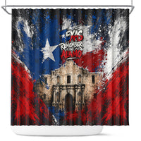 Texas Remember The Alamo Shower Curtain Distressed Splatter Paint Texan Pride