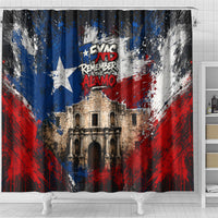Texas Remember The Alamo Shower Curtain Distressed Splatter Paint Texan Pride