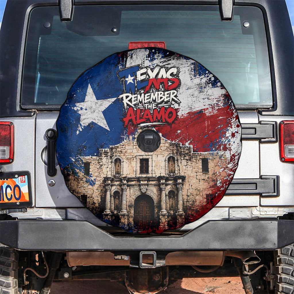 Texas Remember The Alamo Spare Tire Cover Distressed Splatter Paint Texan Pride
