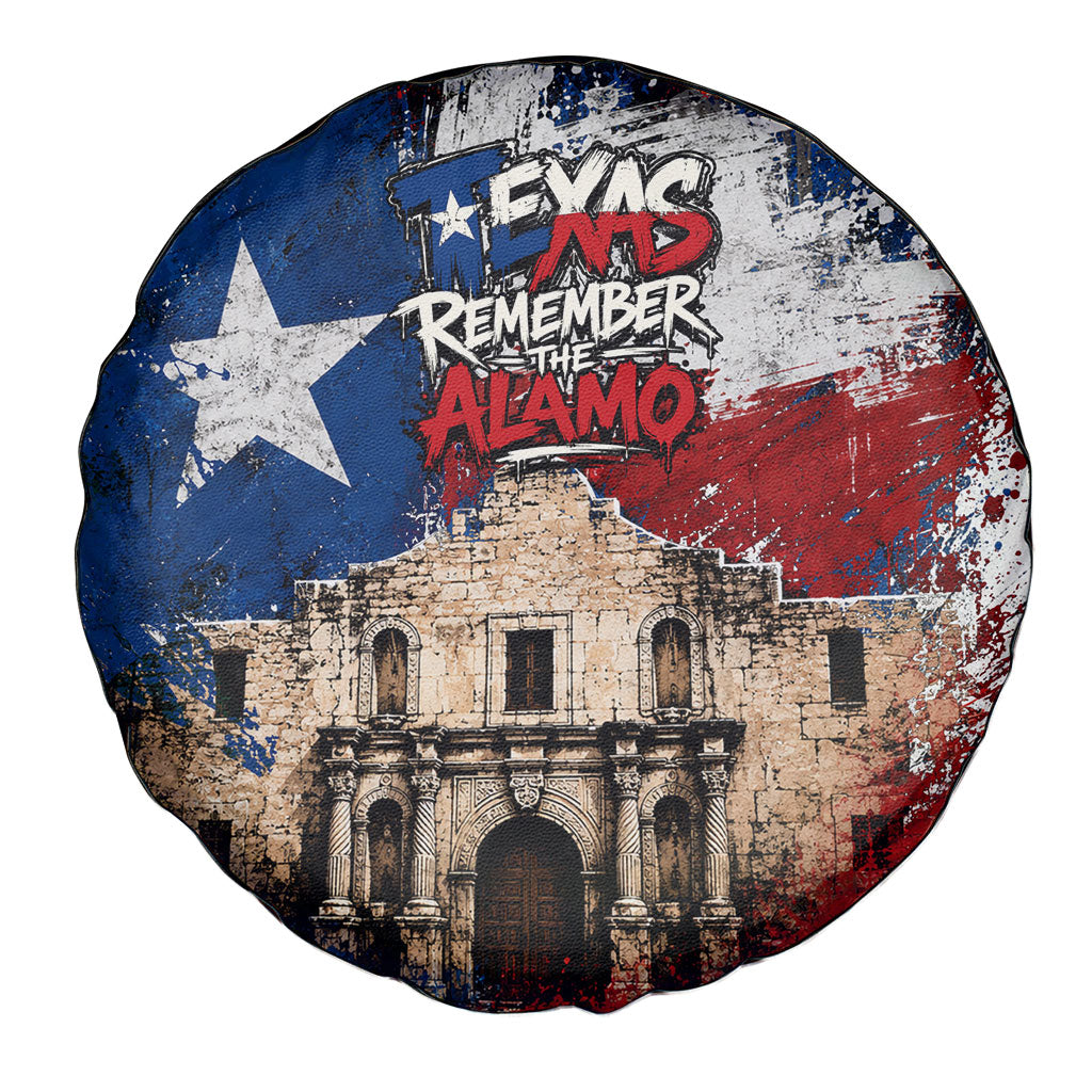 Texas Remember The Alamo Spare Tire Cover Distressed Splatter Paint Texan Pride