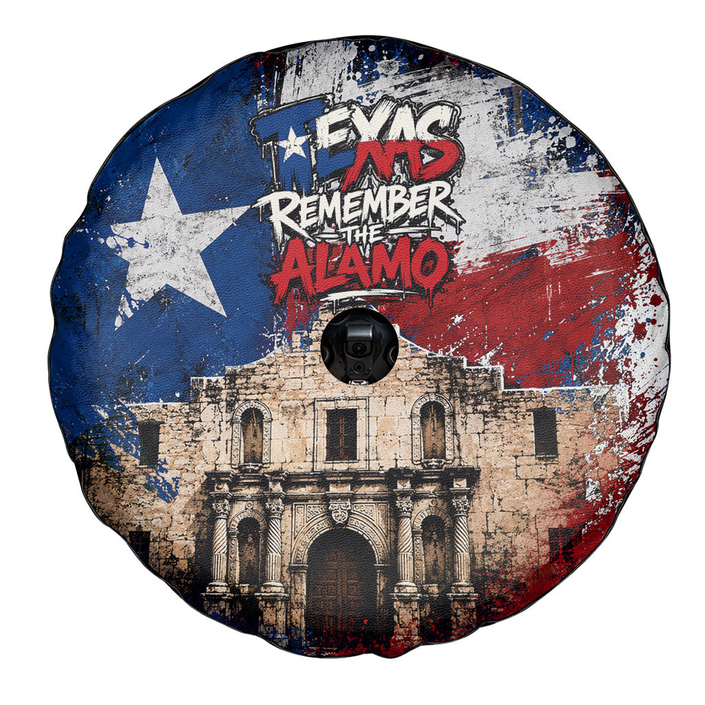 Texas Remember The Alamo Spare Tire Cover Distressed Splatter Paint Texan Pride