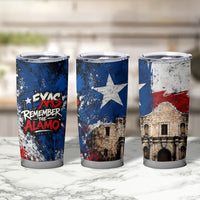 Texas Remember The Alamo Tumbler Cup Distressed Splatter Paint Texan Pride