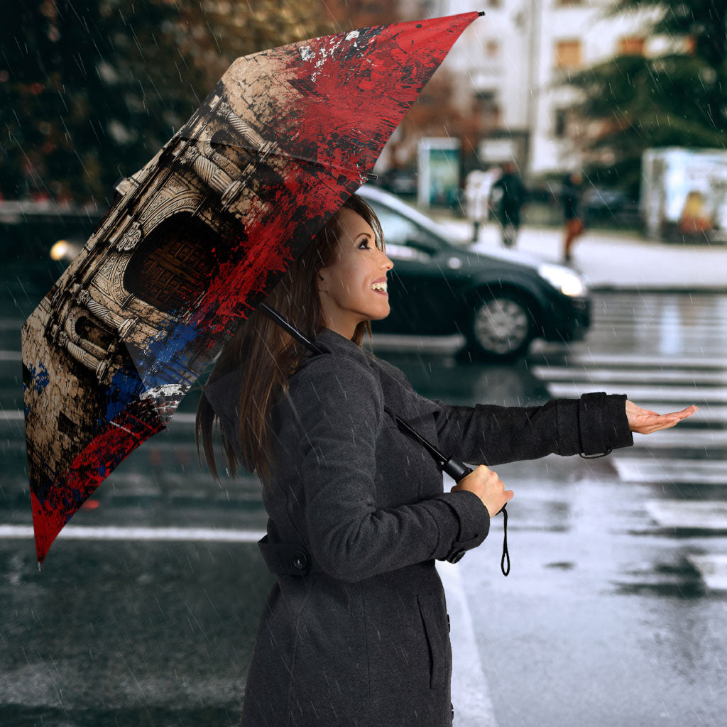 Texas Remember The Alamo Umbrella Distressed Splatter Paint Texan Pride