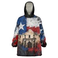 Texas Remember The Alamo Wearable Blanket Hoodie Distressed Splatter Paint Texan Pride
