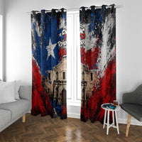 Texas Remember The Alamo Window Curtain Distressed Splatter Paint Texan Pride