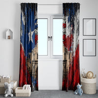 Texas Remember The Alamo Window Curtain Distressed Splatter Paint Texan Pride