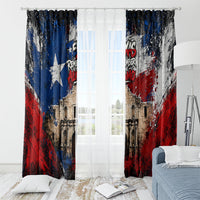 Texas Remember The Alamo Window Curtain Distressed Splatter Paint Texan Pride