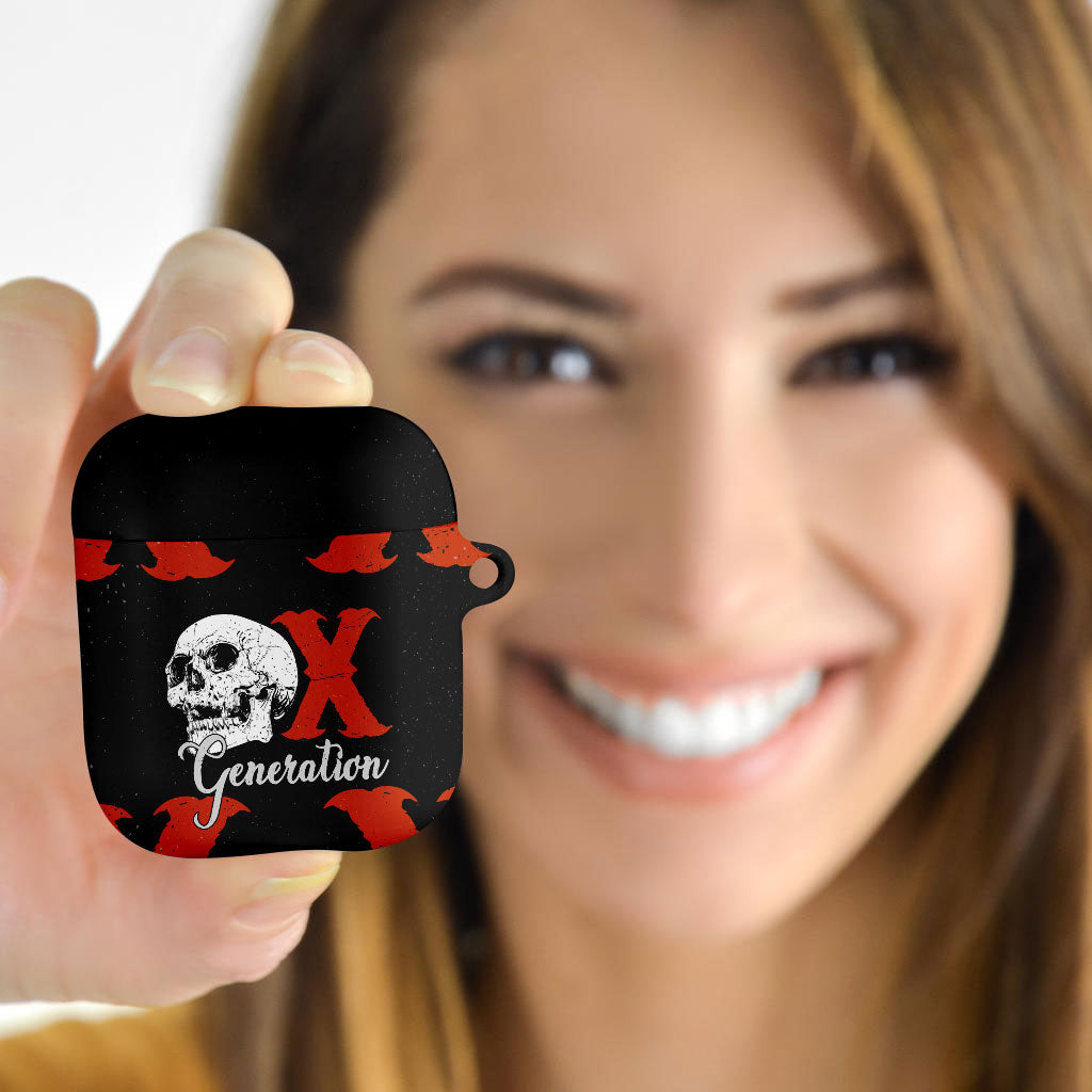 Generation X Skull AirPods Case Retro Distressed Grunge Edgy Nostalgia