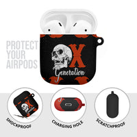 Generation X Skull AirPods Case Retro Distressed Grunge Edgy Nostalgia