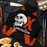 Generation X Skull Apron Retro Distressed Grunge Edgy Nostalgia