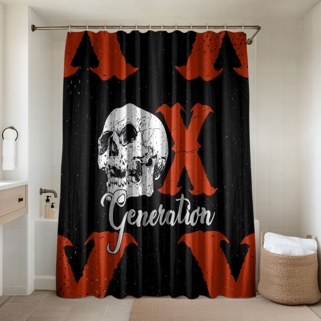 Generation X Skull Bathroom Set Retro Distressed Grunge Edgy Nostalgia