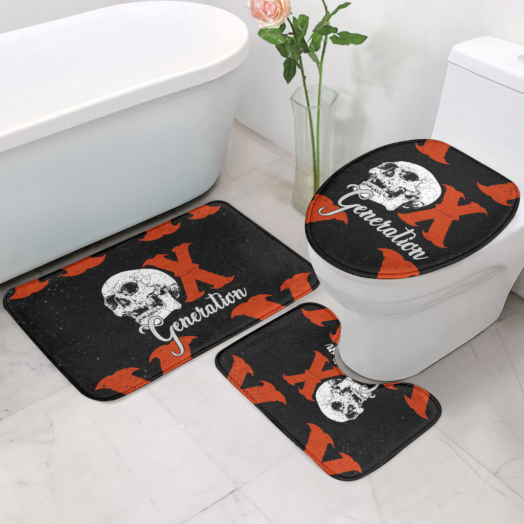 Generation X Skull Bathroom Set Retro Distressed Grunge Edgy Nostalgia