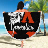 Generation X Skull Beach Blanket Retro Distressed Grunge Edgy Nostalgia