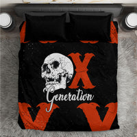 Generation X Skull Bedding Set Retro Distressed Grunge Edgy Nostalgia