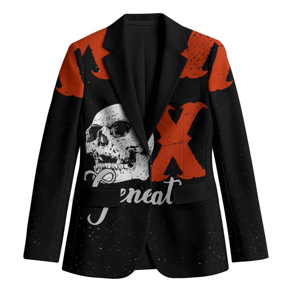 Generation X Skull Blazer Retro Distressed Grunge Edgy Nostalgia