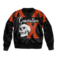 Generation X Skull Bomber Jacket Retro Distressed Grunge Edgy Nostalgia