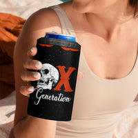 Generation X Skull 4 in 1 Can Cooler Tumbler Retro Distressed Grunge Edgy Nostalgia