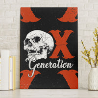 Generation X Skull Canvas Wall Art Retro Distressed Grunge Edgy Nostalgia