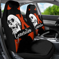 Generation X Skull Car Seat Cover Retro Distressed Grunge Edgy Nostalgia